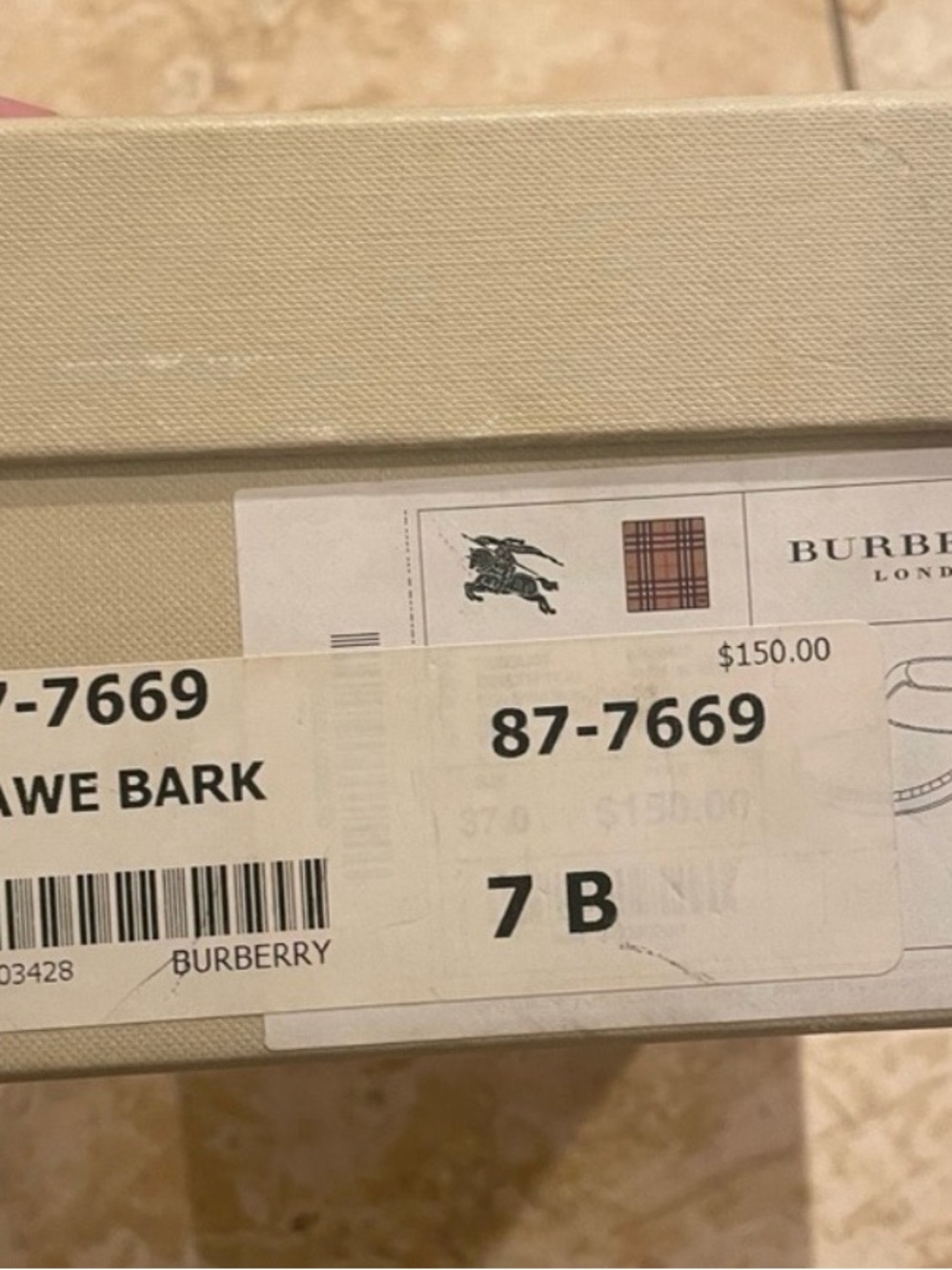 Burberry White Leather Plaid Espadrille Thong Sandals - Picture 3 of 5